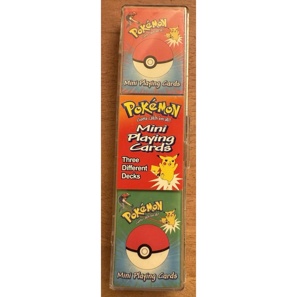 1999 pokemon mini playing card set bicycle brand Sealed New